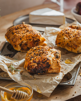 Hot Honey, Bacon and Brie Gourmet Roll