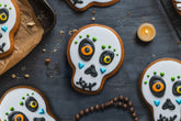 Halloween Skull Gingerbread Biscuit