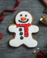 Snowman Christmas Ginger Biscuit
