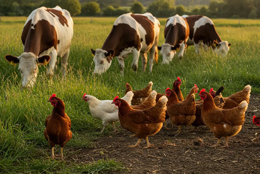 Locally sourced beef and pork ready for artisan pastry production.