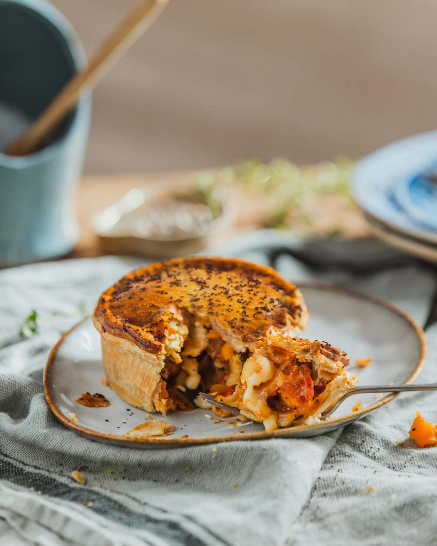 Brie & Roasted Vegetable Pie