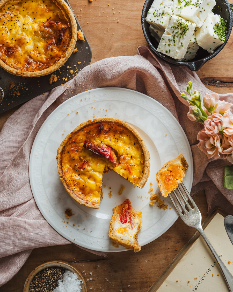 Feta & Roasted Pepper Quiche