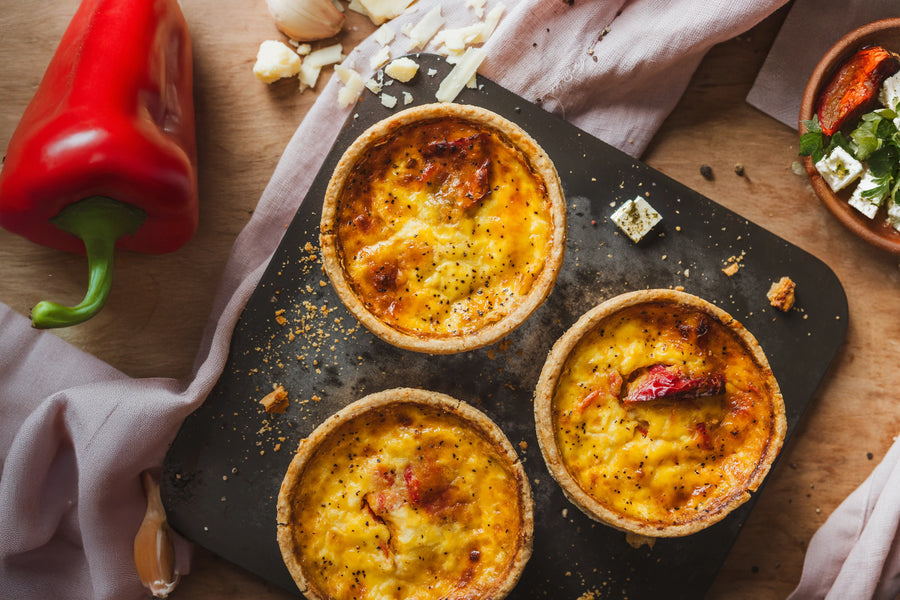 Feta & Roasted Pepper Quiche