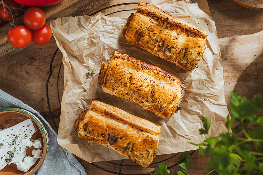 Mediterranean Vegetable & Feta Roll