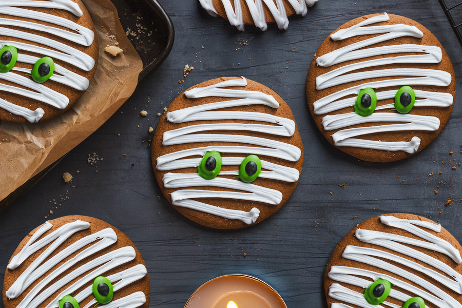 Halloween Mummy Gingerbread Biscuit