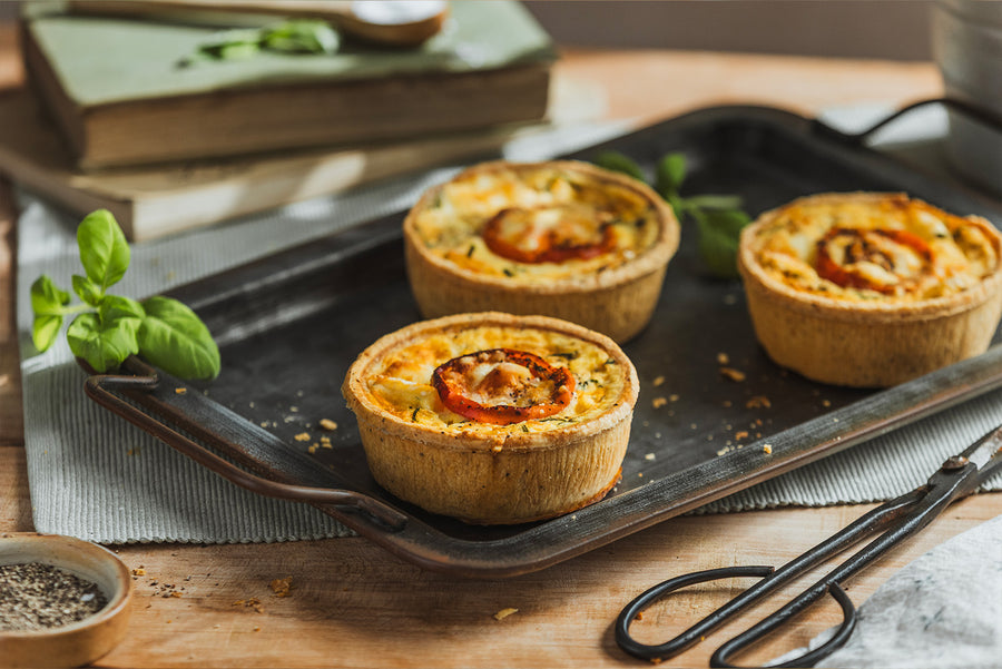 Brie, Tomato and Basil Quiche