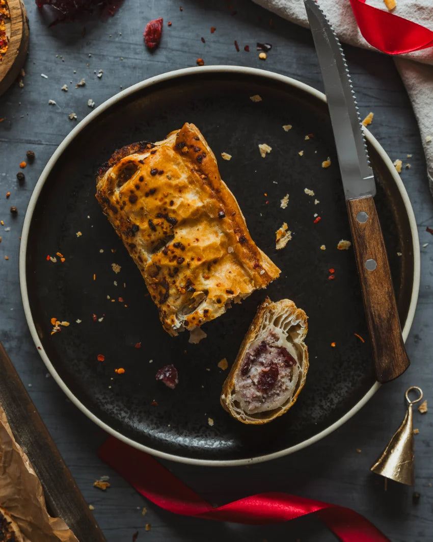 Turkey, Bacon and Cranberry Sausage Roll